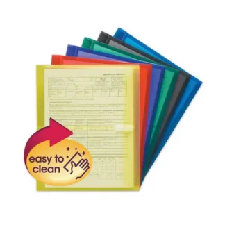Smead Poly Side-Load Envelopes, Fold-Over Closure, Assorted Colors, 6 Pack
