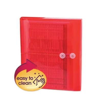 Smead Poly String and Button Interoffice Envelopes, Transparent Red, 9.75 x 11.63, 5/Pack