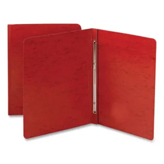 Smead Prong Fastener Pressboard Report Cover, Side Opening, Two-Piece Prong Fastener, 3" Capacity, Bright Red, 25/Box