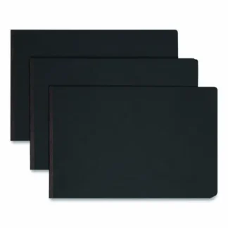 Smead Prong Fastener Pressboard Report Cover, Two-Piece Prong Fastener, 3" Capacity, 11 x 17, Black/Black