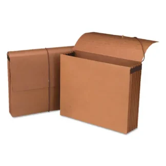 Smead Recycled Redrope Wallets, 5.25" Expansion, 1 Section, Elastic Cord Closure, Letter Size, Redrope, 10/Box