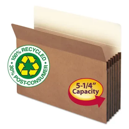Smead Recycled Top Tab File Pockets, Letter Size, Redrope, 10/Box
