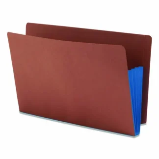 Smead Redrope Drop-Front End Tab File Pockets, 6.5" Gussets, 3.5" Expansion, Legal Size, Redrope/Blue, 10/Box
