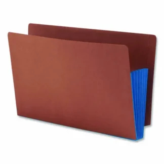 Smead Redrope Drop-Front End Tab File Pockets, Fully Lined, 6.5" High Gussets, 5.25" Expansion, Legal Size, Redrope/Blue, 10/Box