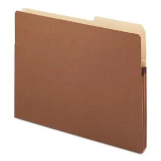 Smead Redrope Drop Front File Pockets with 2/5-Cut Guide Height Tabs, Letter Size, Redrope, 25/Box