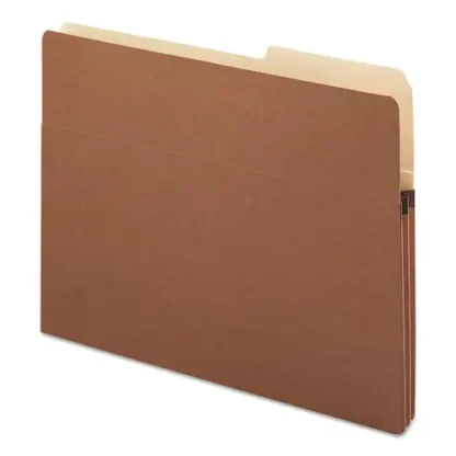 Smead Redrope Drop Front File Pockets with 2/5-Cut Guide Height Tabs, Letter Size, Redrope, 25/Box