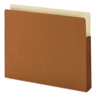 Smead Redrope Drop-Front File Pockets with Fully Lined Gussets, Letter Size, Redrope, 25/Box