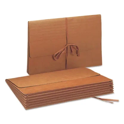 Smead Redrope Expanding Wallet, Legal Size, 5.25" Expansion, Cloth Tie Closure, 1 Section, Redrope
