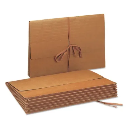 Smead Redrope Expanding Wallets, Legal Size, 1 Section, Cloth Tie Closure, 5.25" Expansion