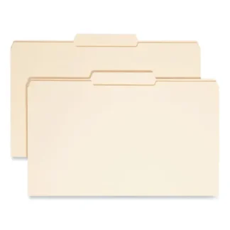 Smead Reinforced Tab Manila File Folders, 1/3-Cut Tabs: Center Position, Legal Size, 100/Box