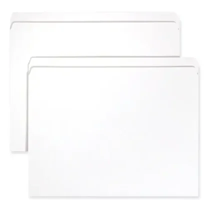Smead Reinforced Top Tab Colored File Folders, Straight Tabs, Letter Size, 0.75" Expansion, White, 100/Box