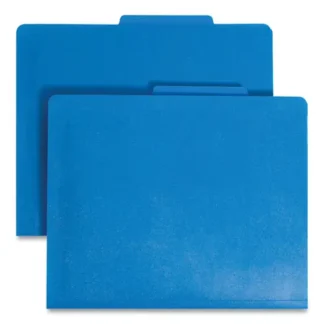 Smead Six-Section Poly Classification Folders, Letter Size, 2" Expansion, Blue, 10/Box