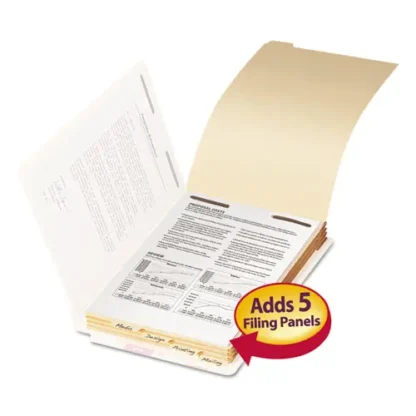 Smead Stackable Folder Dividers with Fasteners, 4 Dividers per Set, Legal Size, Manila, 50 Sets