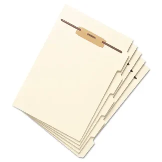 Smead Stackable Folder Dividers with Fasteners, Convertible End/Top Tab, Letter Size, Manila, 4 Dividers per Set, 50 Sets