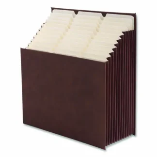 Smead Stadium File, 12 Pockets, Letter Size, 1/3-Cut Tabs, Saddle