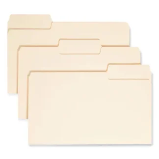 Smead SuperTab Top Tab File Folders, 1/3-Cut Tabs, Legal Size, 0.75" Expansion, 11-pt Manila, 100/Box