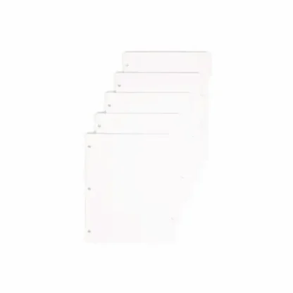 Smead Three-Ring Binder Index Divider, 5-Tab, 11 x 8.5, White, 20 Sets