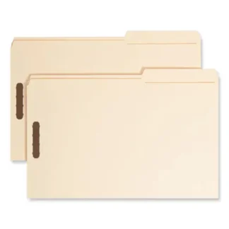 Smead Top Tab Fastener Folders, Legal Size, 11-pt Manila, 50/Box