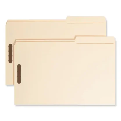 Smead Top Tab Fastener Folders, Legal Size, 11-pt Manila, 50/Box