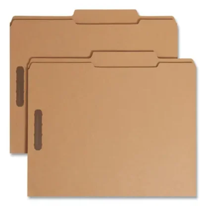 Smead Top Tab Fastener Folders, Letter Size, 11-pt Kraft, Guide-Height 2/5-Cut Tabs, 0.75" Expansion, 2 Fasteners, 50/Box