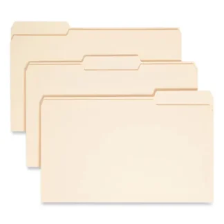 Smead Top Tab File Folders with Antimicrobial Product Protection, 1/3-Cut Tabs, Legal Size, Manila, 100/Box