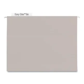 Smead TUFF Extra Capacity Hanging File Folders with Easy Slide Tabs, 4" Capacity, Letter, 1/3-Cut Tabs, Steel Gray, 18/Box