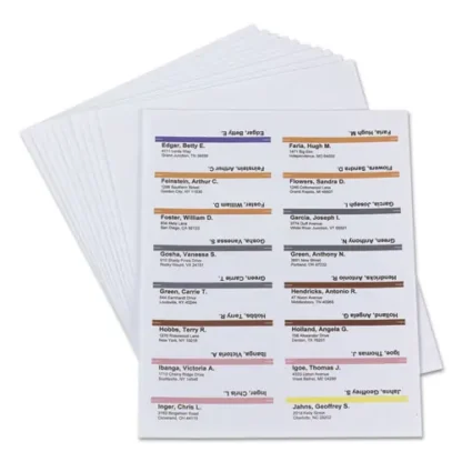 Smead Viewables Hanging Folder Tabs and Labels, Label Pack Refill, 1/3-Cut, Assorted Colors, 160/Pack