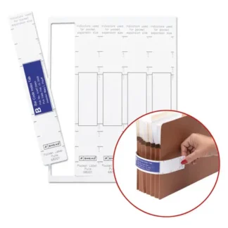 Smead Viewables Pocket Label Pulls, White, 1.63" x 10.13", 5 Labels/Sheet, 9 Sheets/Pack