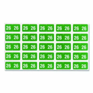 Smead Yearly End Tab File Folder Labels, Green, 250 Labels (25/Sheet, 10 Sheets/Pack)