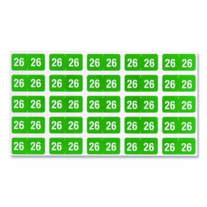 Smead Yearly End Tab File Folder Labels, Green, 250 Labels (25/Sheet, 10 Sheets/Pack)