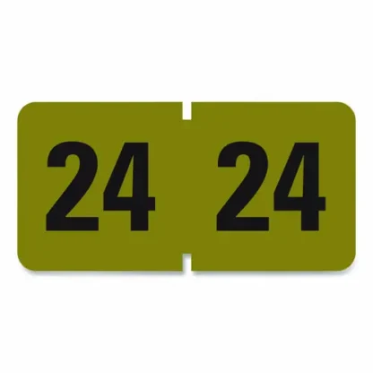 Smead Yearly End Tab File Folder Labels, 2024, Gold, 500/Roll
