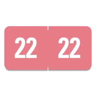 Smead Yearly End Tab File Folder Labels, 22, Pink, 250 Labels per Pack
