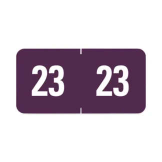 Smead Yearly End Tab File Folder Labels, 23, Purple, 25/Sheet, 10 Sheets/Pack