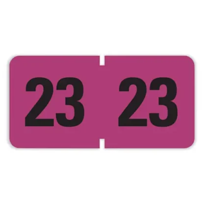 Smead Yearly End Tab File Folder Labels, 23, Purple, 500 Labels/Roll