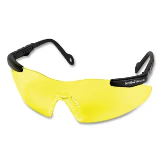 Smith & Wesson® Magnum 3G Safety Eyewear, Black Frame, Yellow/Amber Lens, 12/Box
