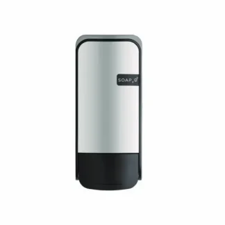 SOAP2O Wall-Mounted Dispenser, Black/Faux Stainless Steel, 1,000 mL