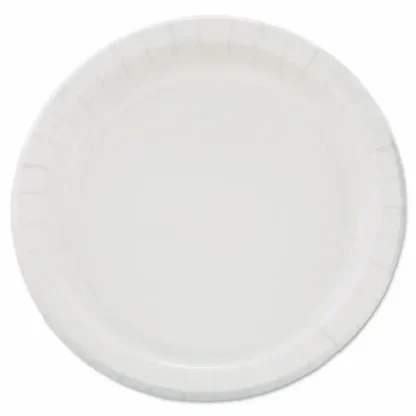 SOLO® Bare Eco-Forward Clay-Coated Paper Plates, ProPlanet Seal, 8.5" Diameter, White, 125/Pack, 4 Packs/Carton