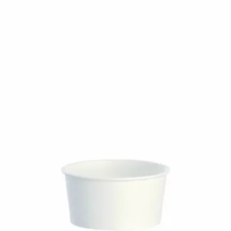 SOLO® Double Poly Paper Food Container, 6 oz, White, 1,000/Carton
