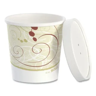 SOLO® Flexstyle Double Poly Food Combo Packs, 16 oz, Symphony, Paper, 25 Combos/Sleeve, 10 Sleeves/Carton
