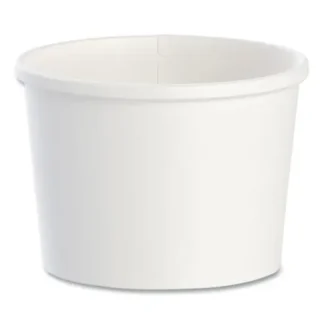 SOLO® Flexstyle Double Poly Paper Containers, 12 oz, White, Paper