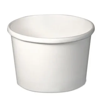 SOLO® Flexstyle Double Poly Paper Containers, 8 oz, White, Paper, 25/Pack, 20 Packs/Carton