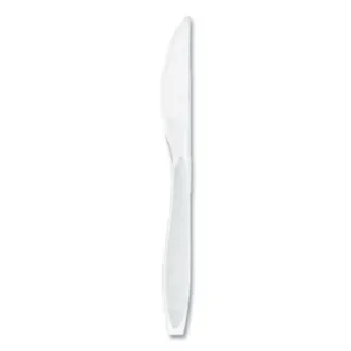 SOLO® Impress Heavyweight Full-Length Polystyrene Cutlery Knife, White, 100/Box, 10 Boxes/Carton
