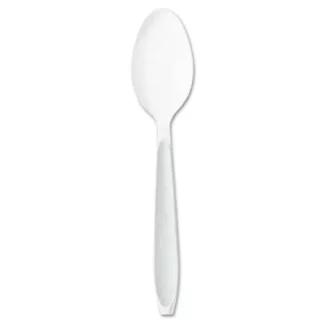 SOLO® Impress Heavyweight Full-Length Polystyrene Cutlery, Spoon, Plastic, White, 1,000/Carton