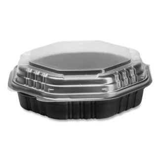 SOLO® OctaView Hinged-Lid Hot Food Containers