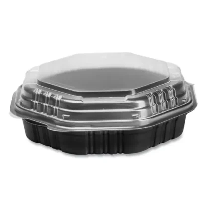 SOLO® OctaView Hinged-Lid Hot Food Containers