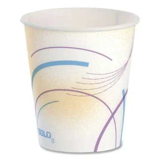 SOLO® Paper Water Cups, 5 oz, Meridian Design, 100/Sleeve, 25 Sleeves/Carton