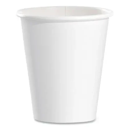 SOLO® Single-Sided Poly Paper Hot Cups, 6 oz, White, 50/Pack, 20 Packs/Carton