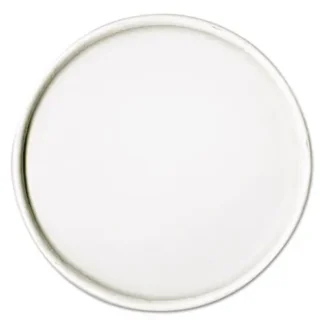 SOLO® Spiral-Wound Paper Hot Cup Lids, Fits 16 oz Hot Cups, Paper, White, 25/Sleeve, 20 Sleeves/Carton