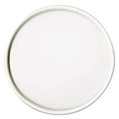 SOLO® Spiral-Wound Paper Hot Cup Lids, Fits 16 oz Hot Cups, Paper, White, 25/Sleeve, 20 Sleeves/Carton