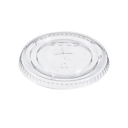 SOLO® Straw-Slot Cold Cup Lids, Fits 9 oz to 20 oz Cold Cups, Clear, 100/Pack